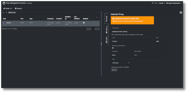 Click to open project details